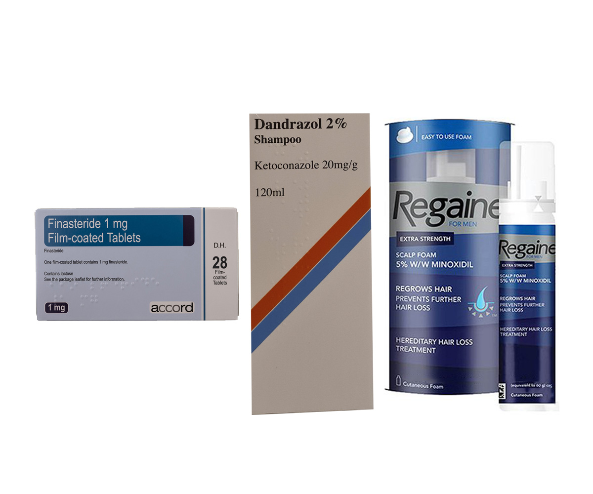 Finasteride-Ketoconazole-Regaine