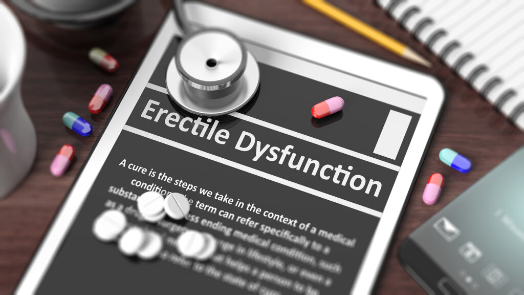 cheap sildenafil - Tablet with Erectile Dysfunction on screen