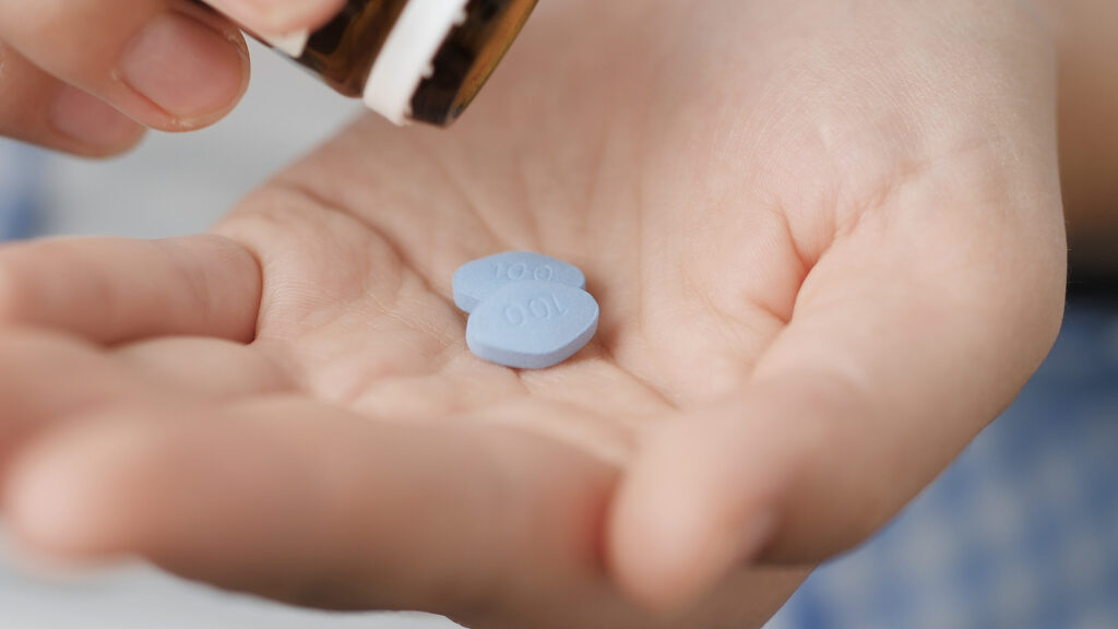 sildenafil tablets - Two big blue diamond-shaped pills