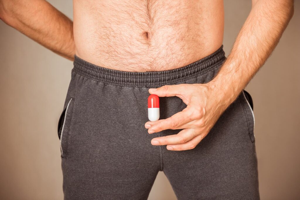 sildenafil oral spray - Man taking pill